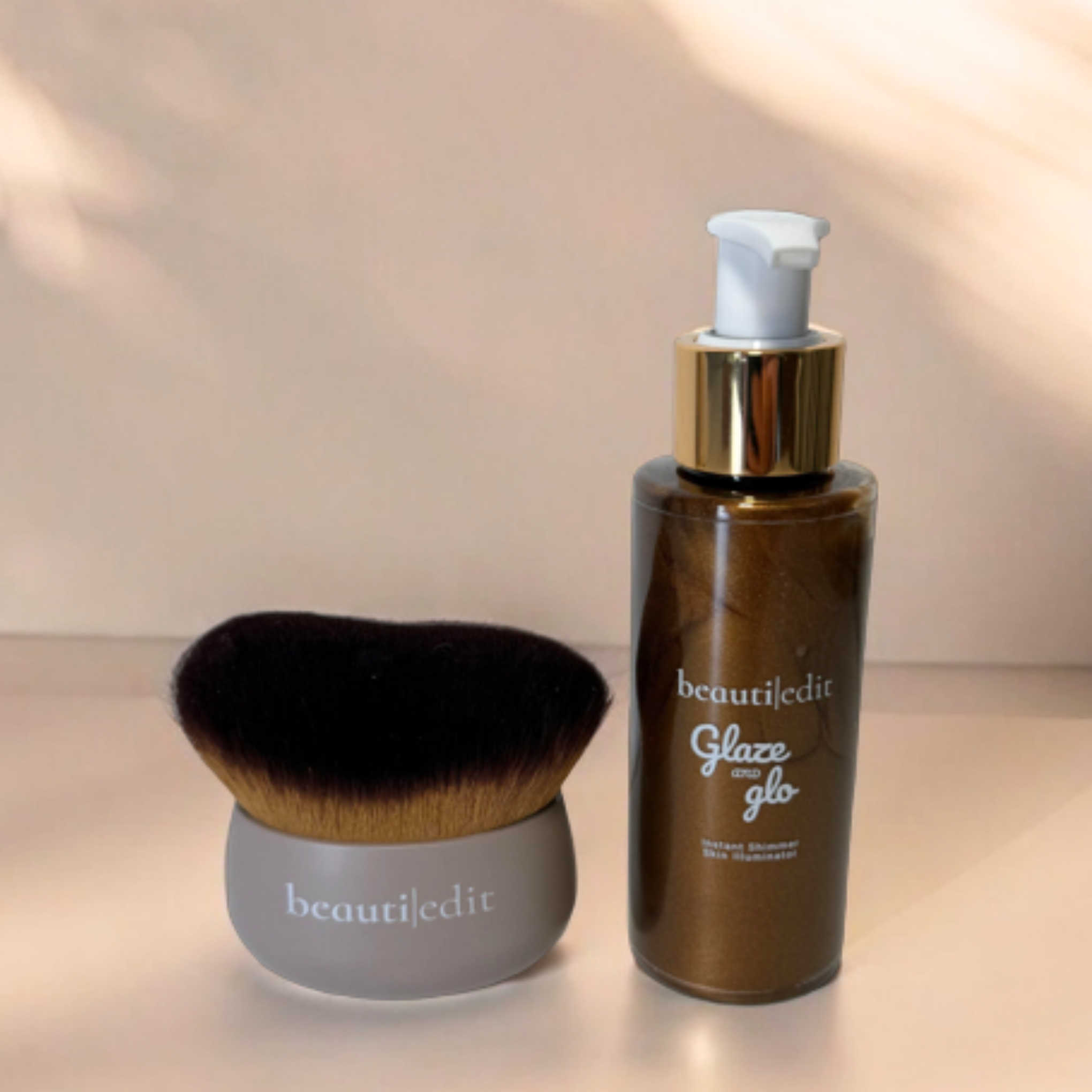 Glow Duo: Shimmer + Buff & Glow Brush